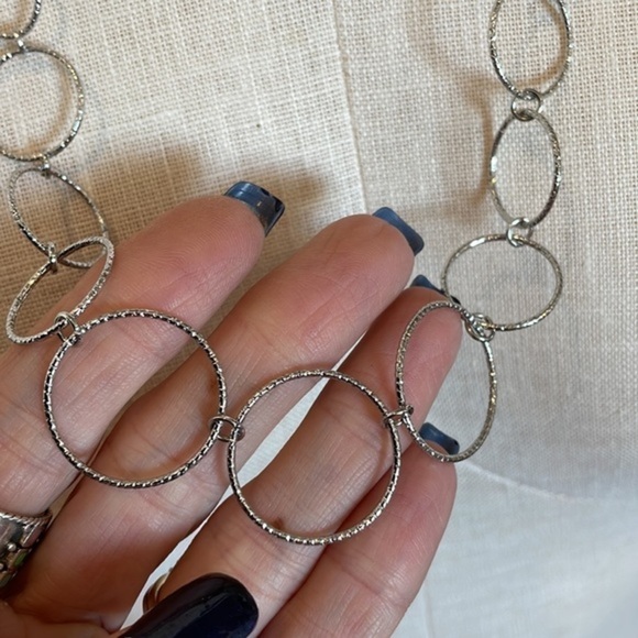 💐5/25 Envy delicate circle chain dainty statement long necklace - Picture 2 of 8